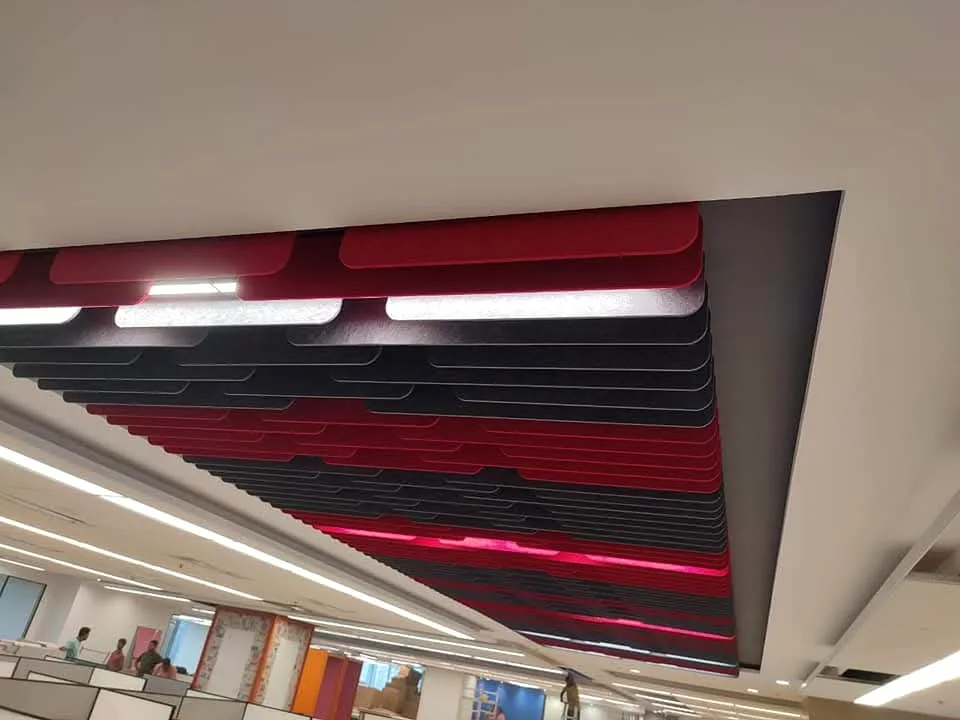 Linear acoustic ceiling treatment