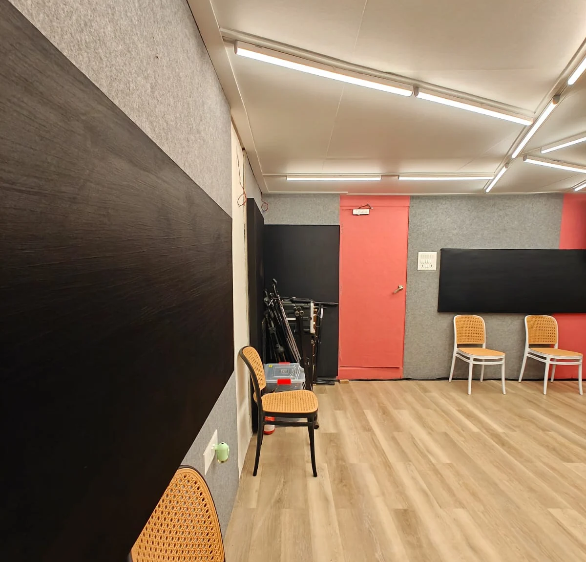 Rehearsal room wall panel detail